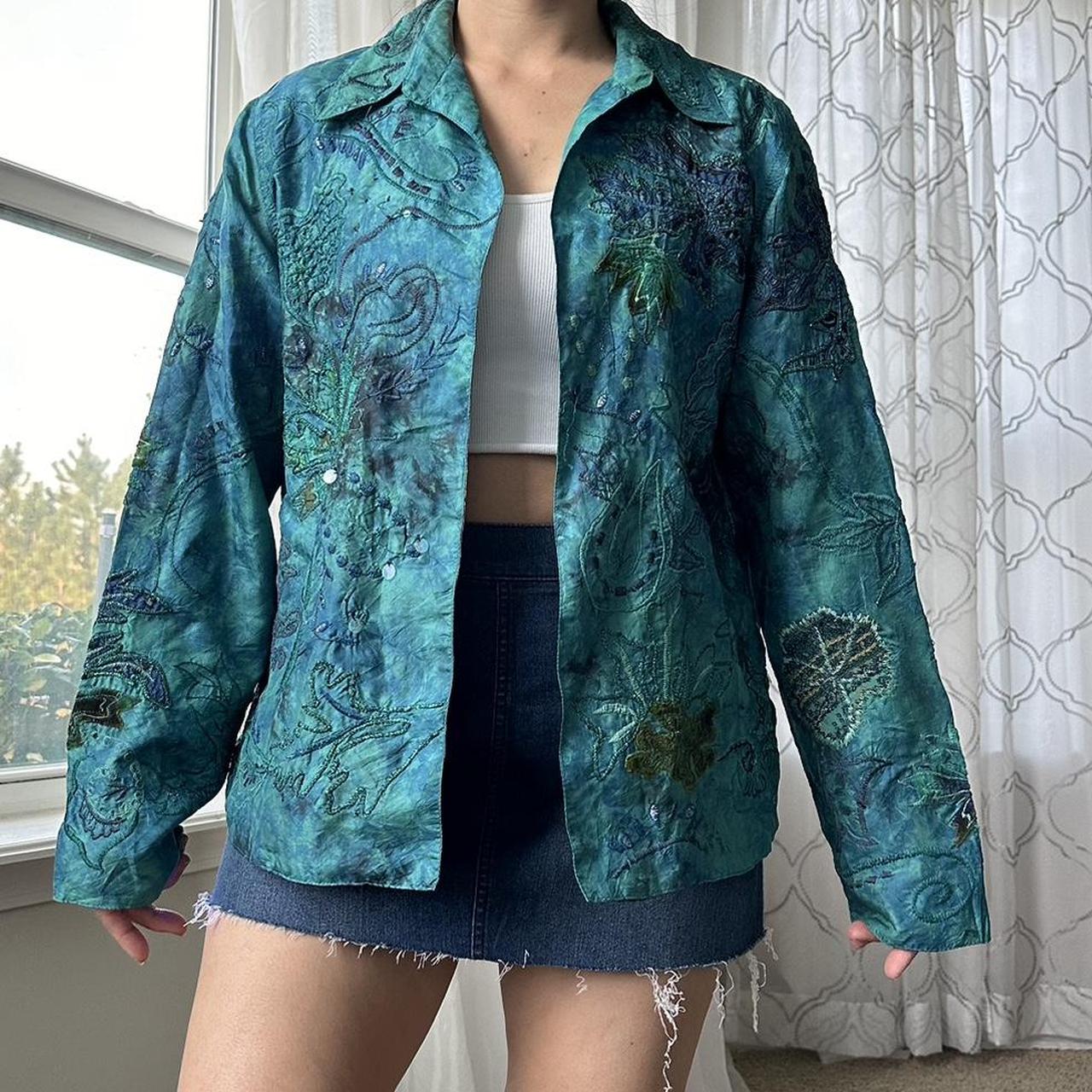 Chico's Women's Green and Blue Jacket
