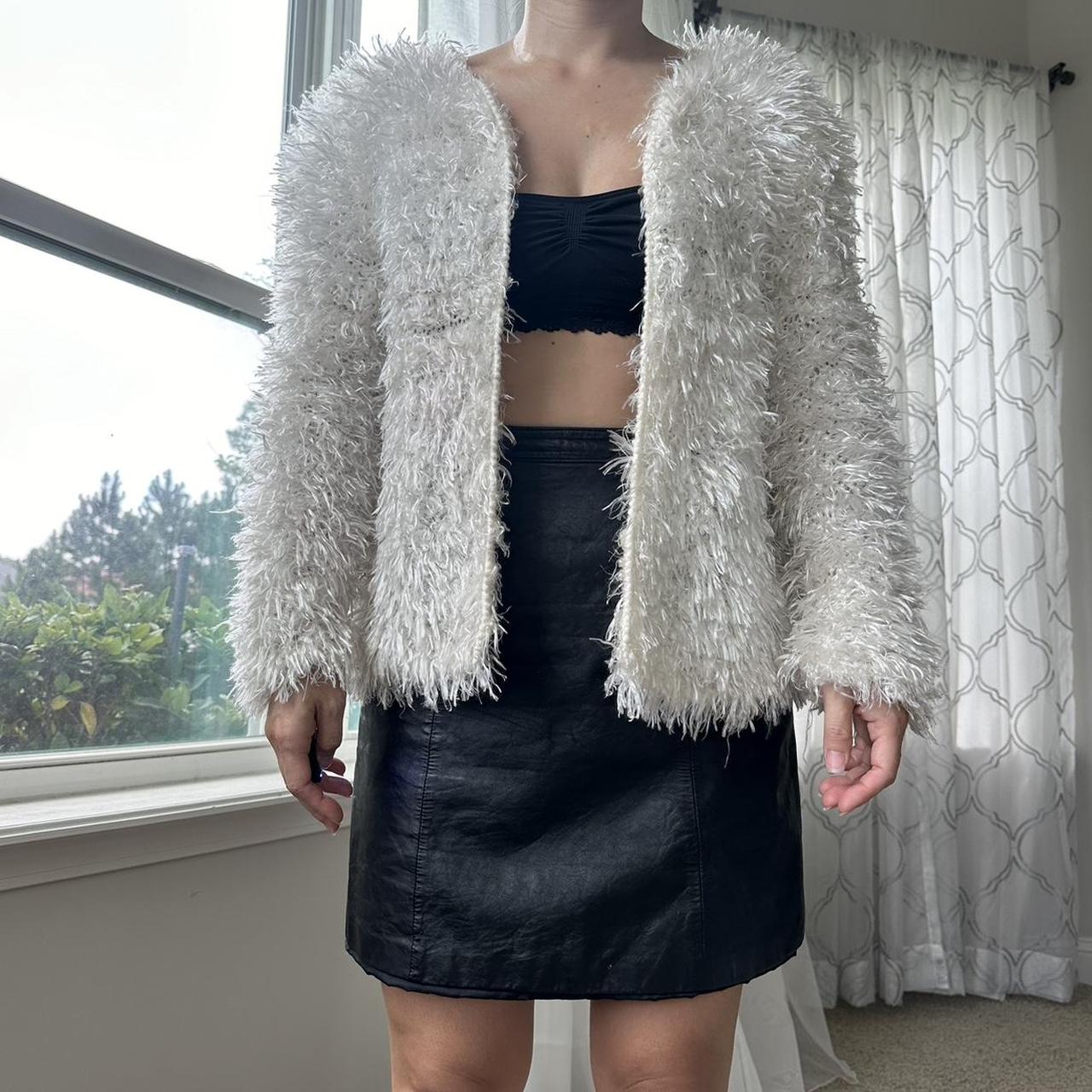 Women's White and Cream Jacket