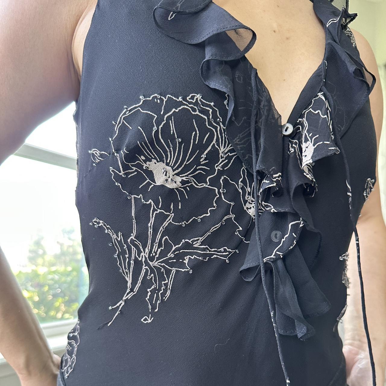 Women's Black and Tan Vest