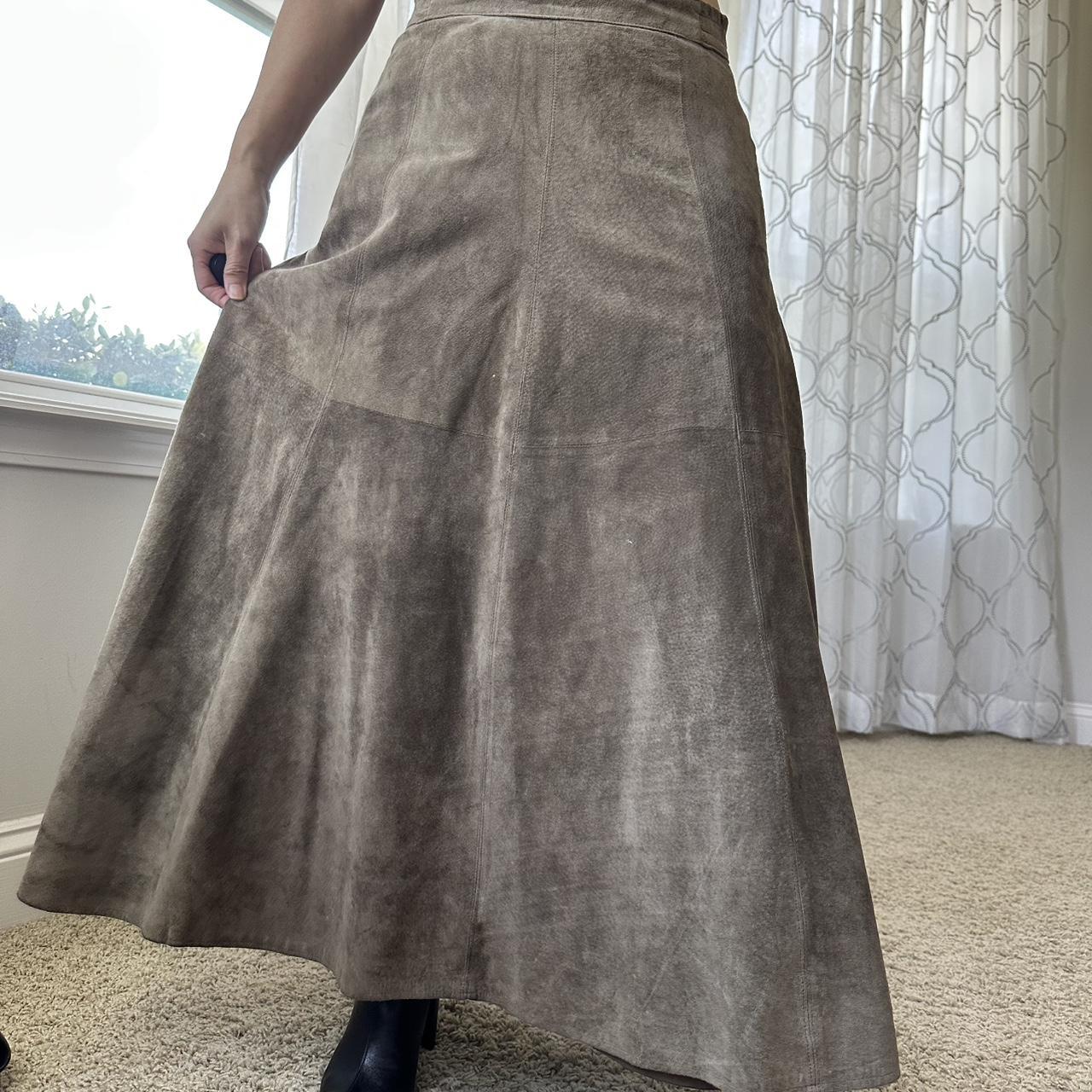 Women's Brown and Khaki Skirt