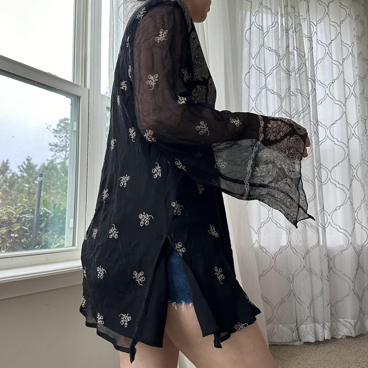 Women's Black and Khaki Blouse