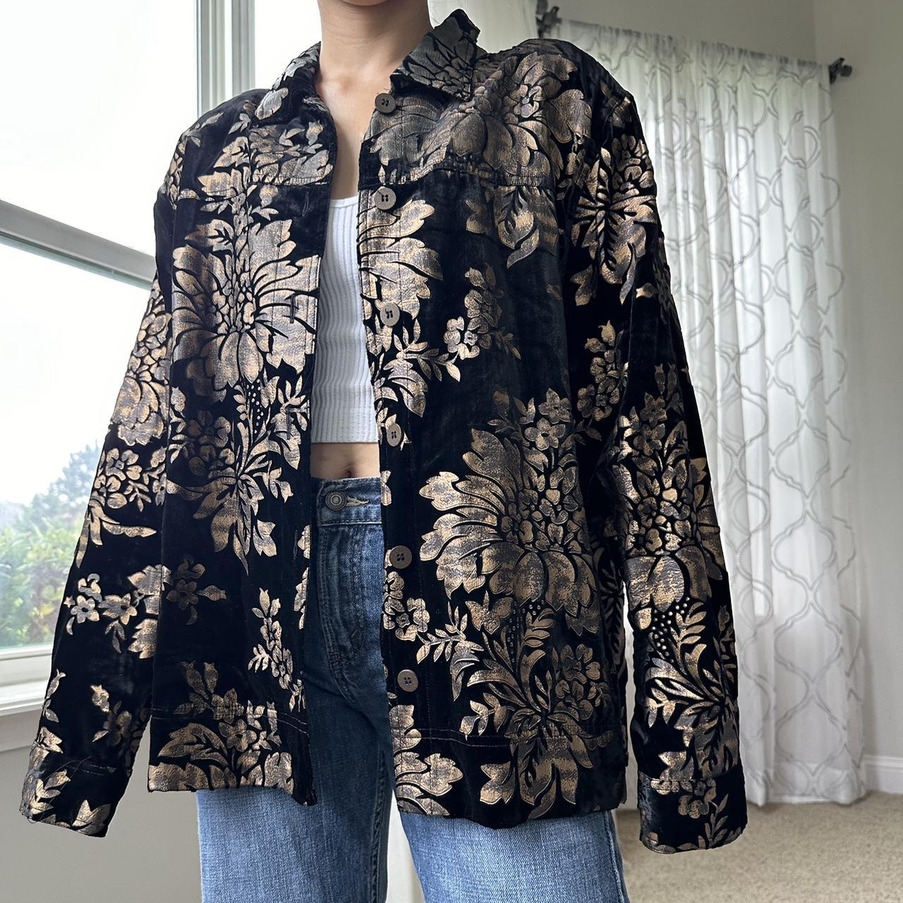 Women's Black and Tan Jacket