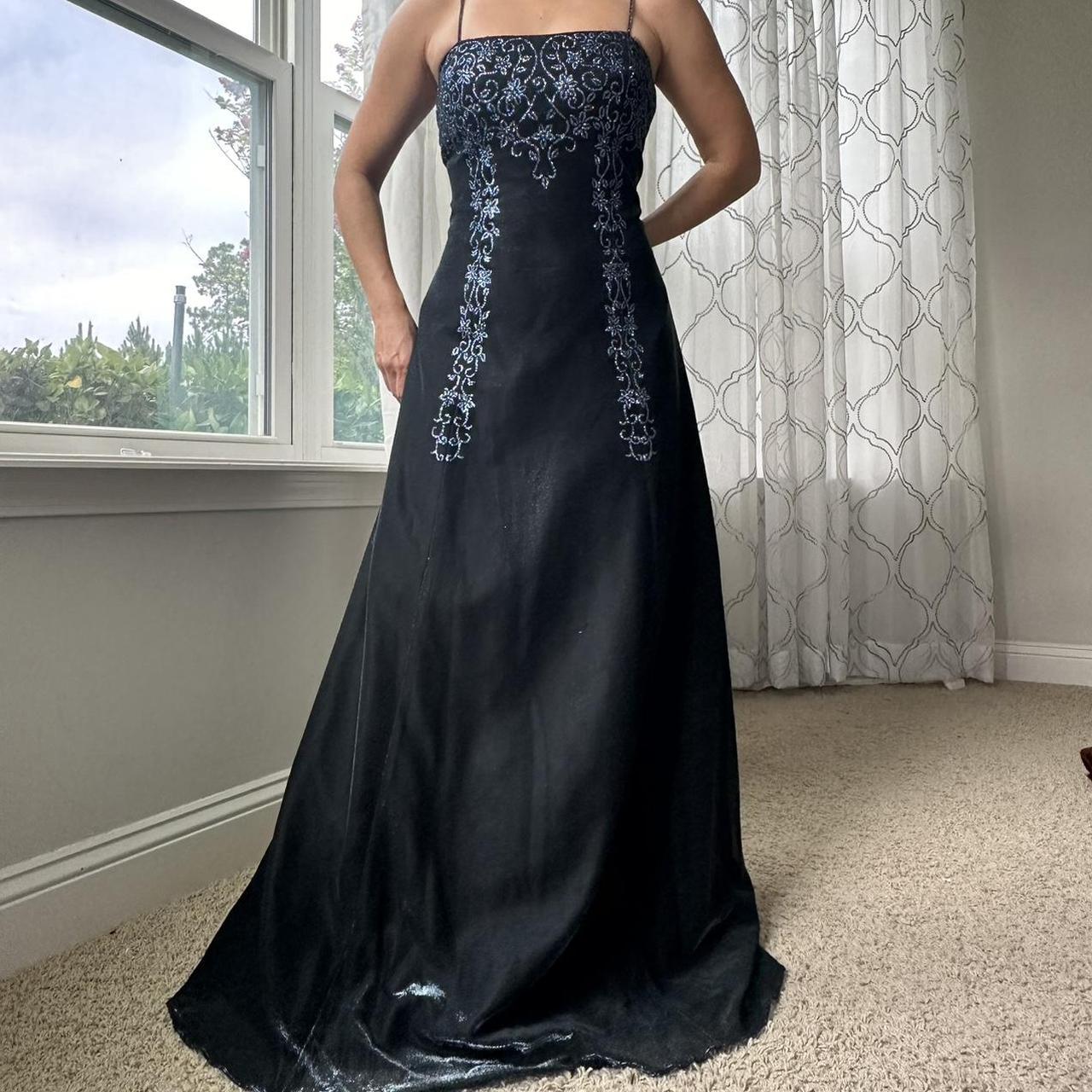 Women's Black and Navy Dress