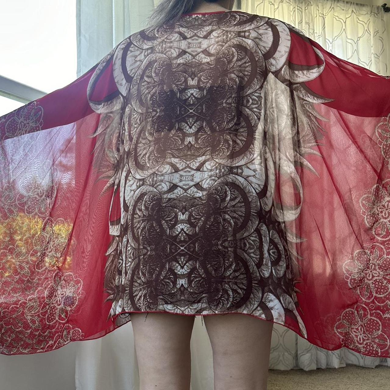 Women's Red and Brown Top