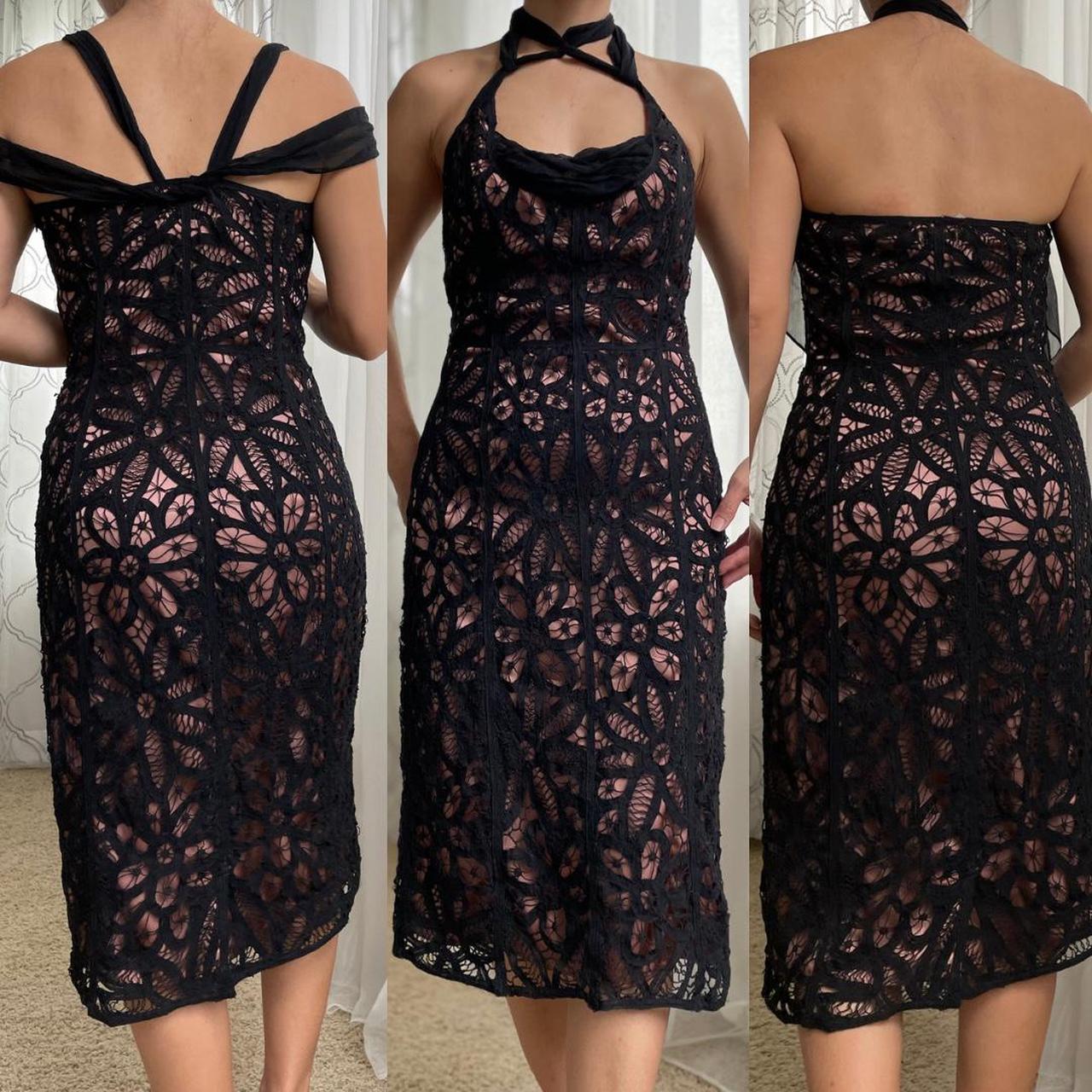 Betsey Johnson Women's Black and Tan Dress