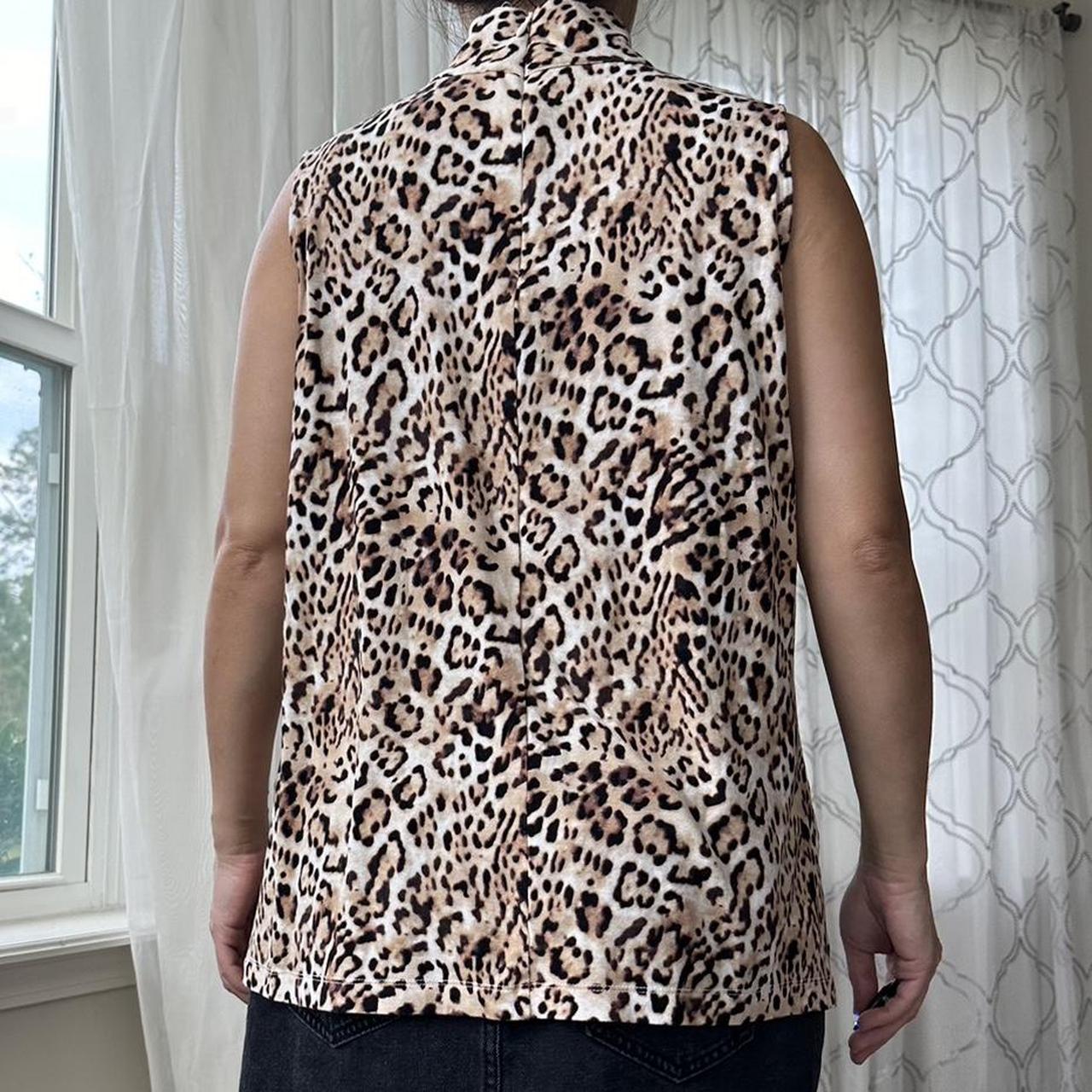 Chico's Women's Cream and Brown Shirt