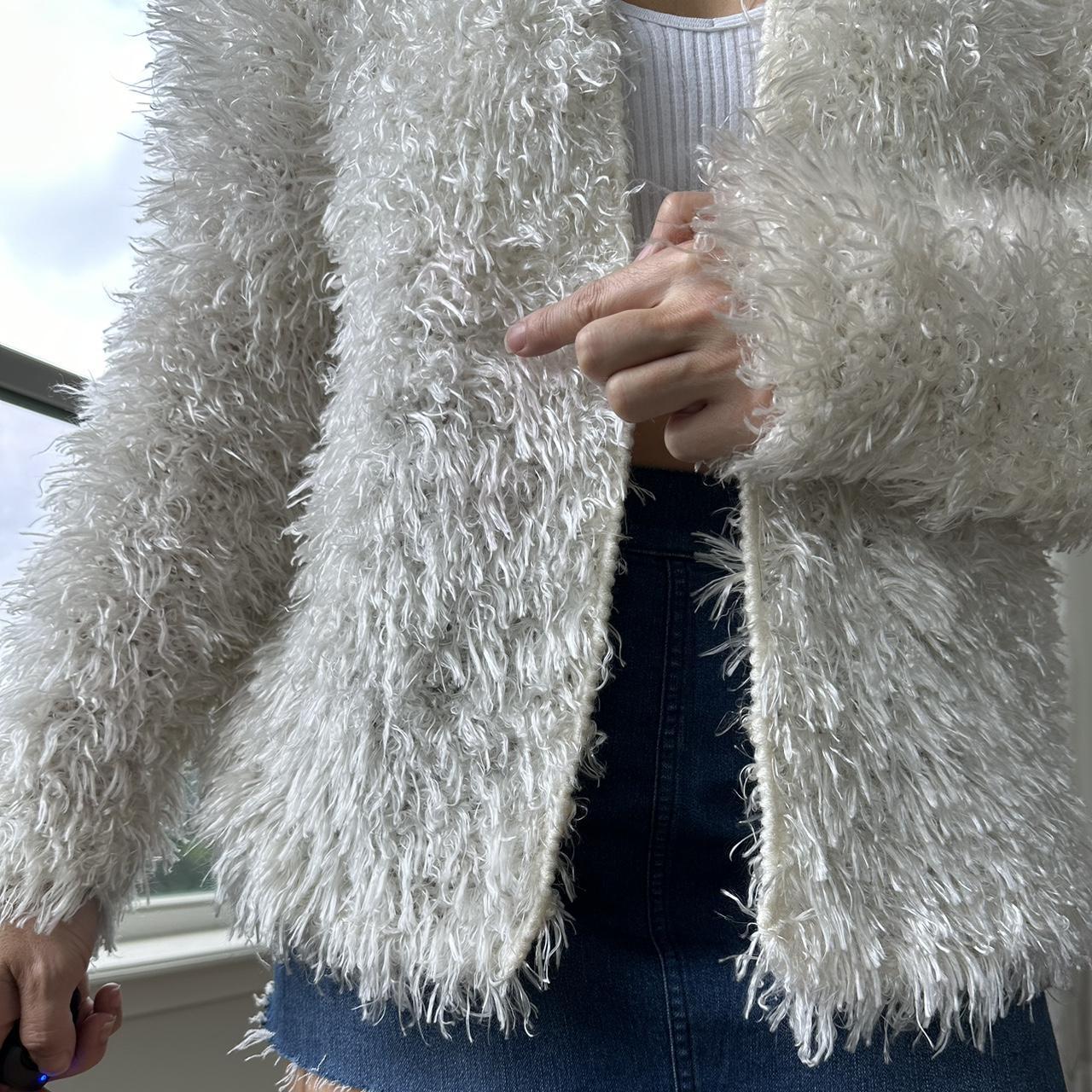 Women's White and Cream Jacket