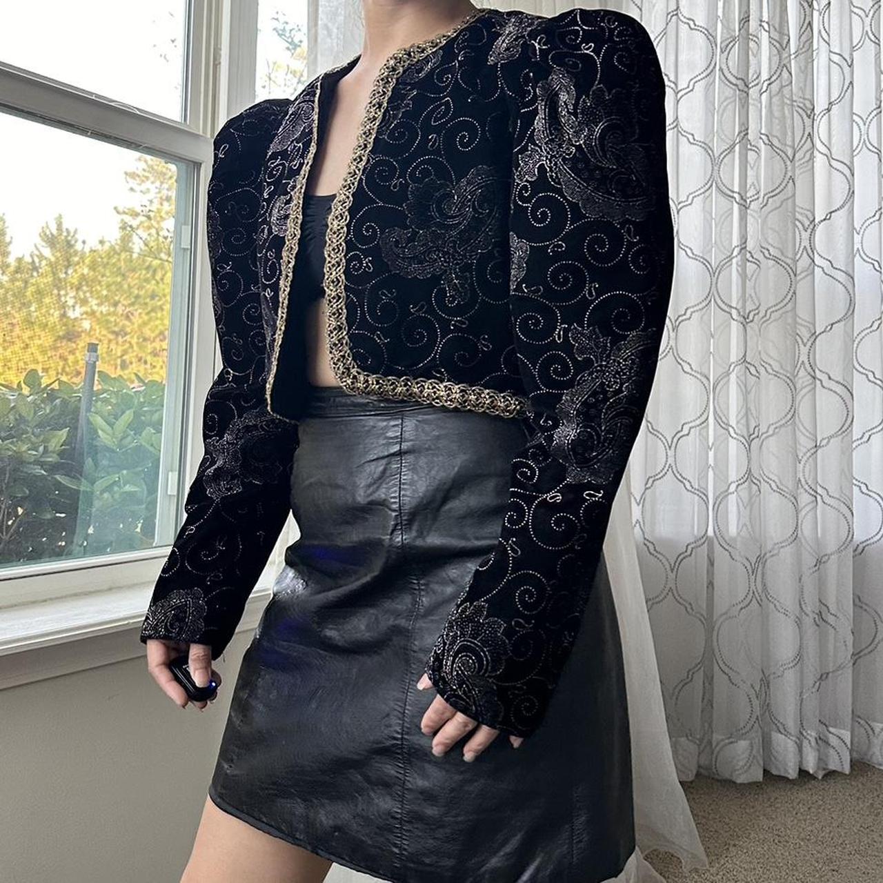 Women's Black and Gold Jacket