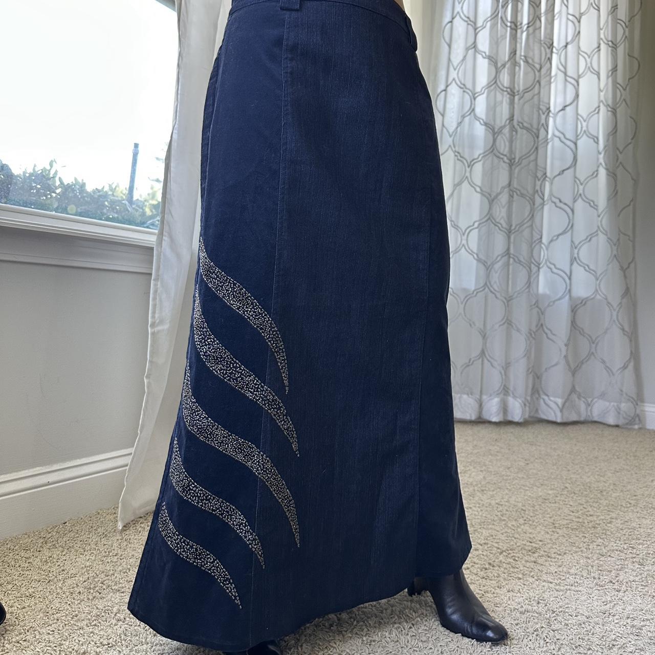 Women's Navy and Blue Skirt