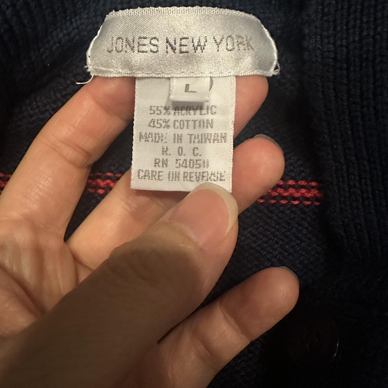 Jones New York Women's Navy and Red Jumper