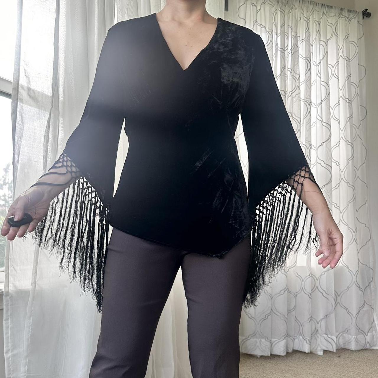 Women's Black and Brown Blouse