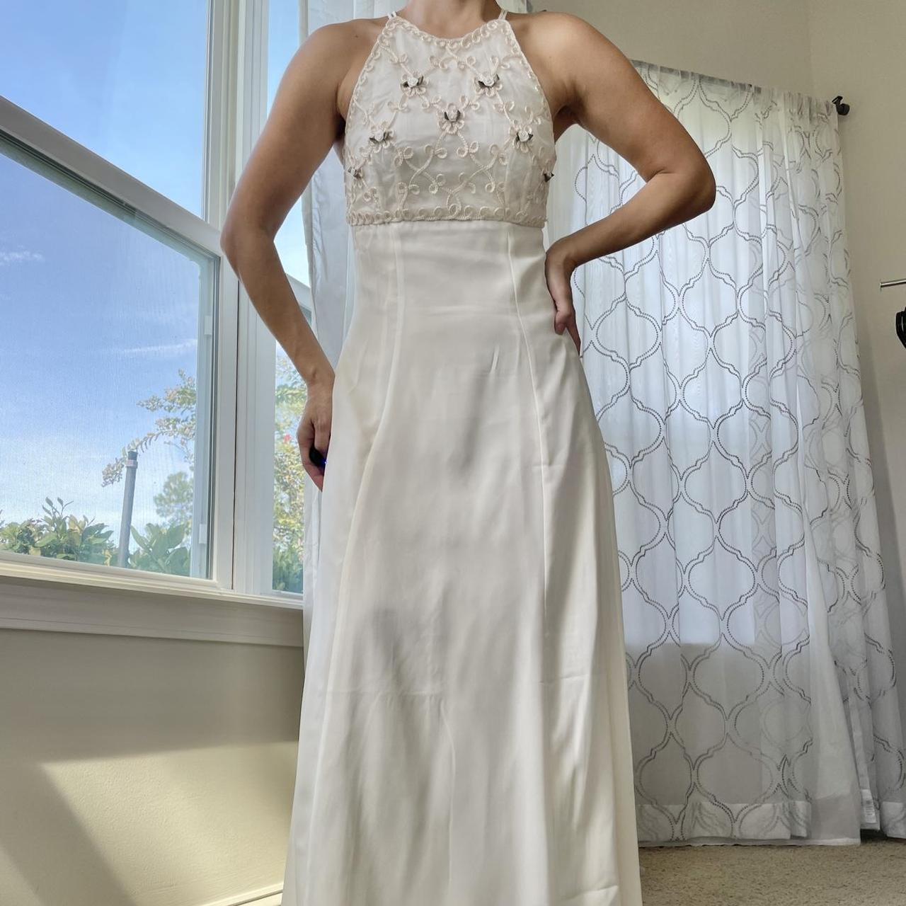 Morgan Women's Cream and White Dress