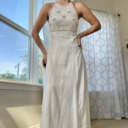Morgan Women's Cream and White Dress