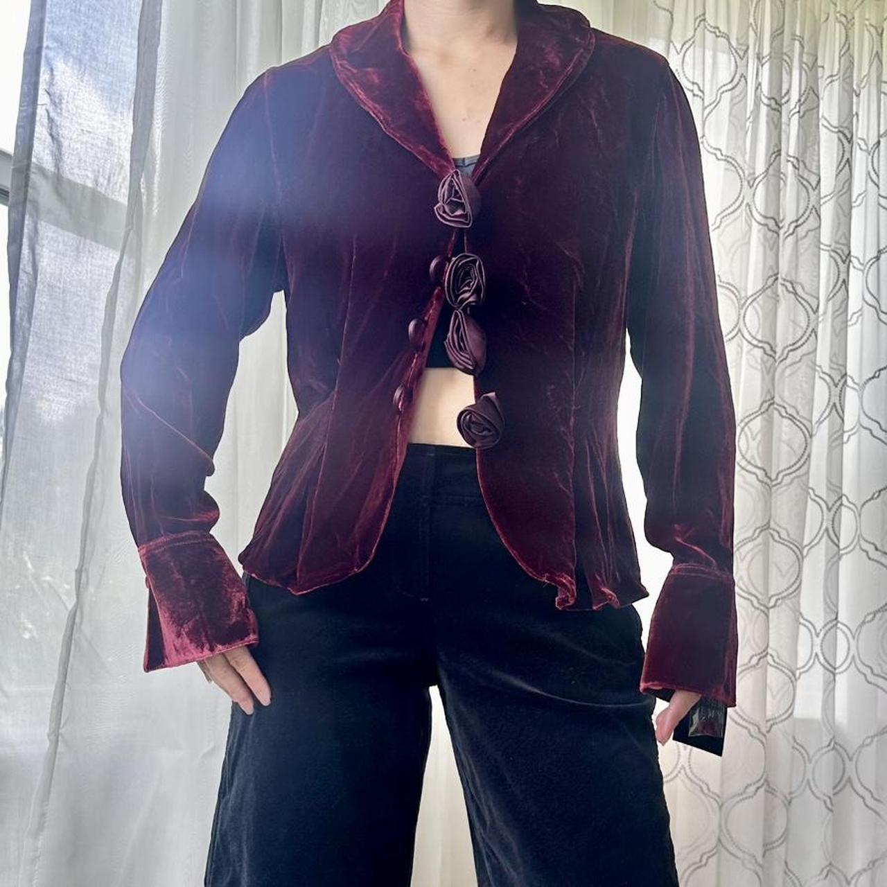 Women's Burgundy and Black Jacket