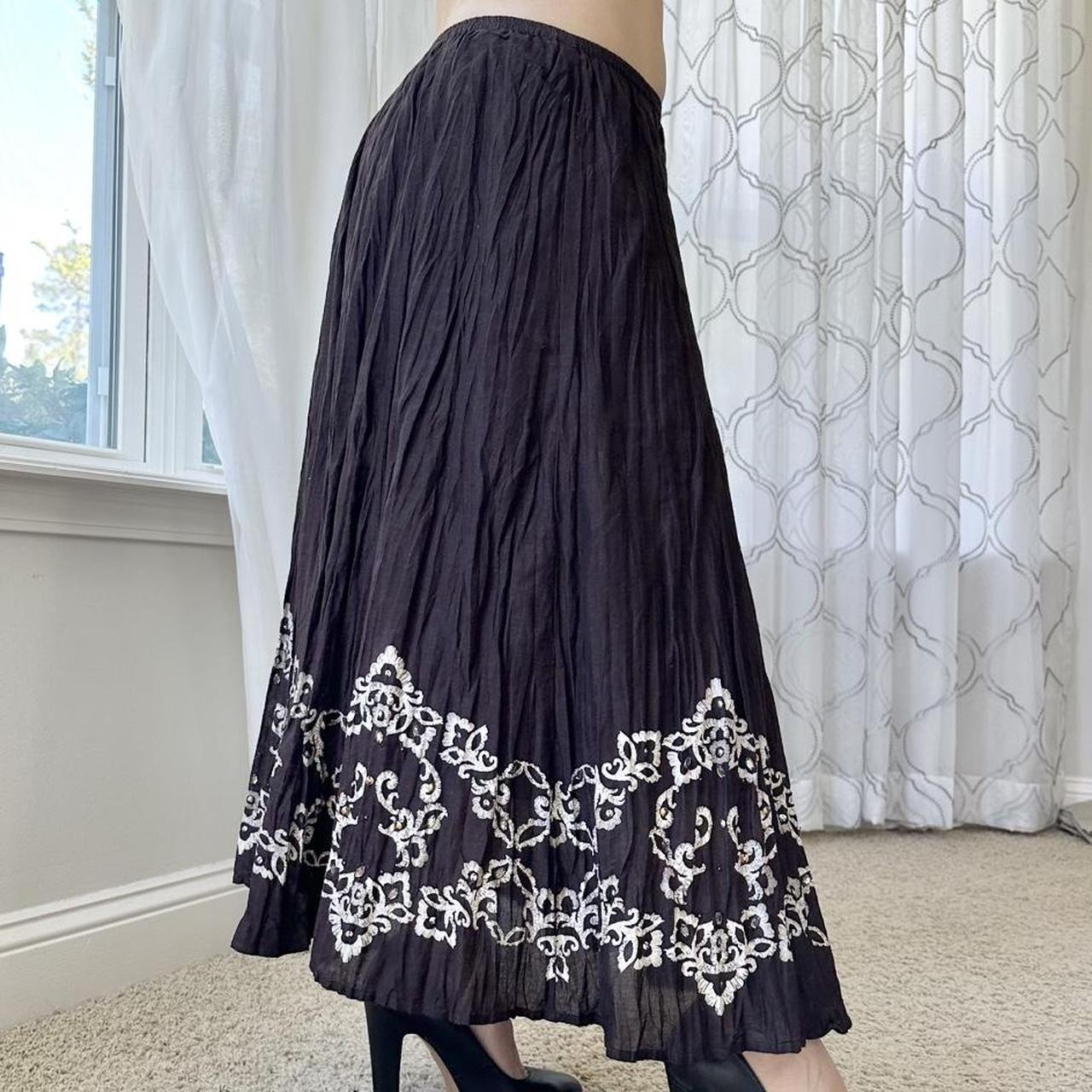 Women's Brown and Cream Skirt