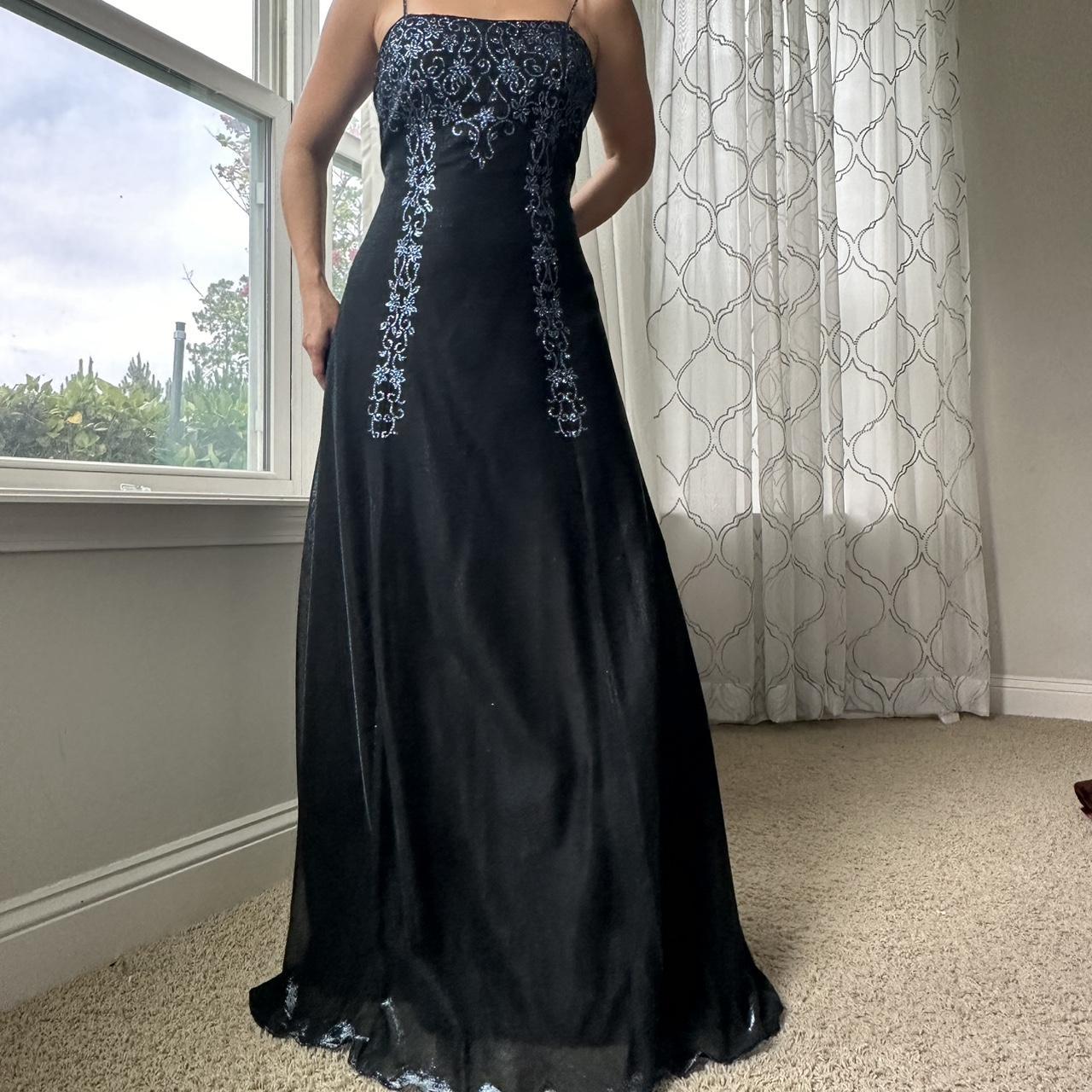 Women's Black and Navy Dress