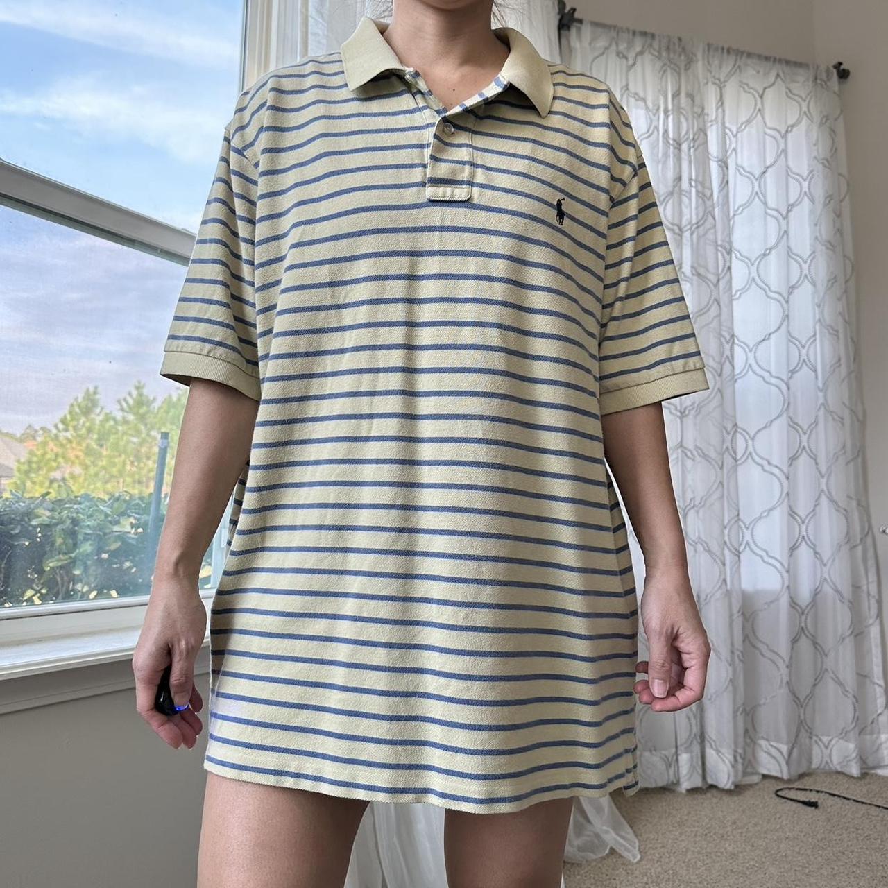 Polo Ralph Lauren Women's Yellow and Blue Polo-shirts