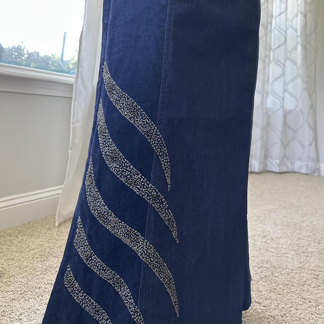 Women's Navy and Blue Skirt
