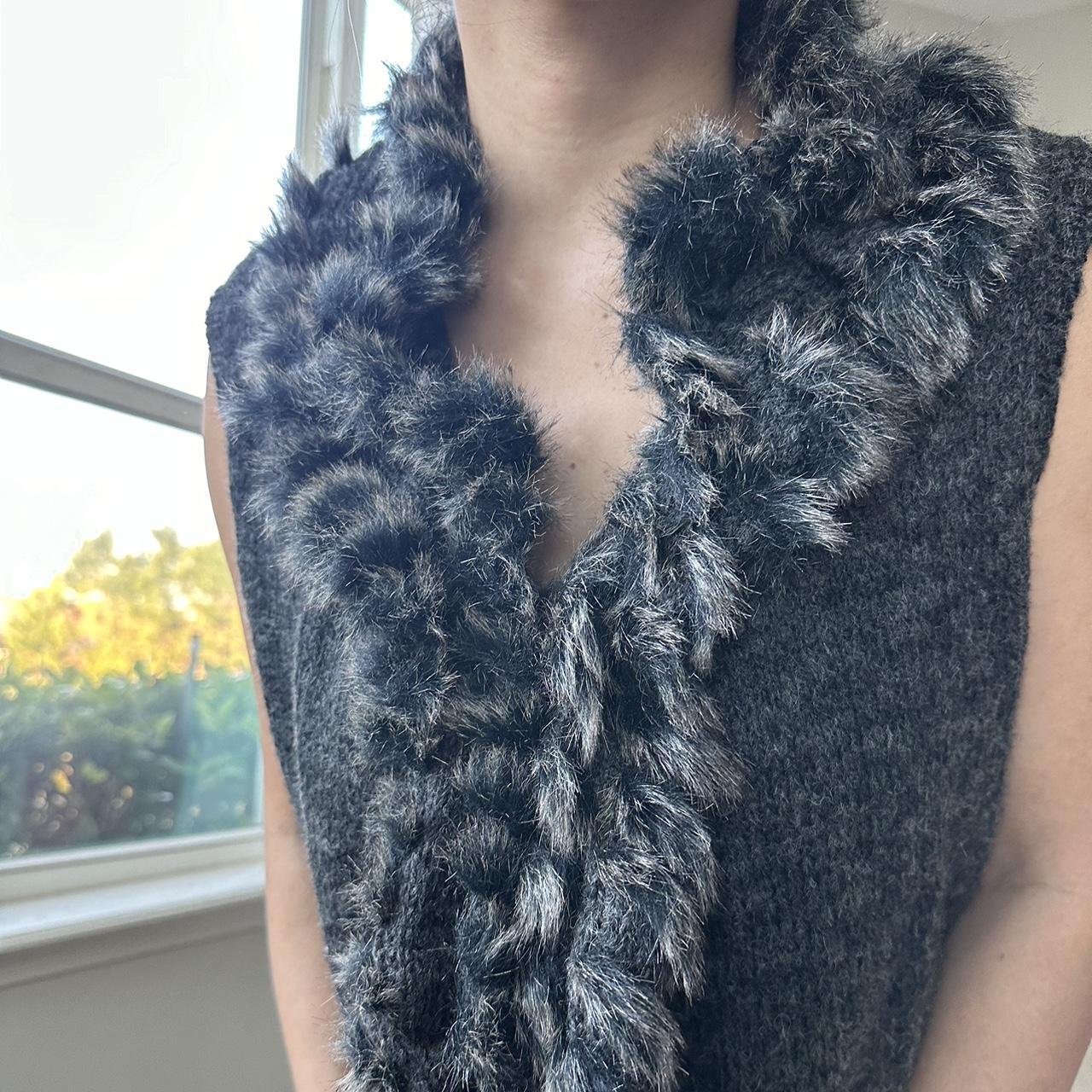 Women's Black and Grey Gilet