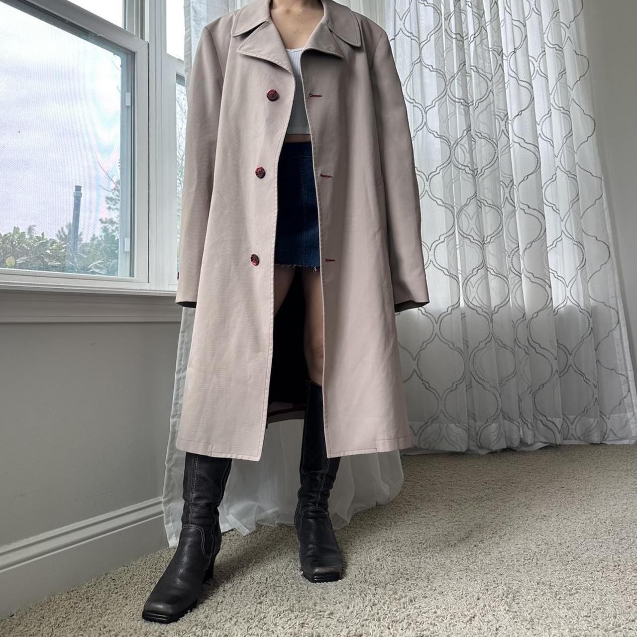 Women's Cream and Red Coat