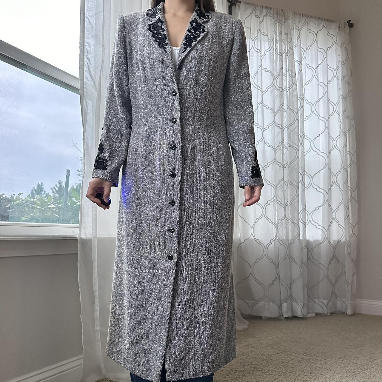 Women's Black and White Coat