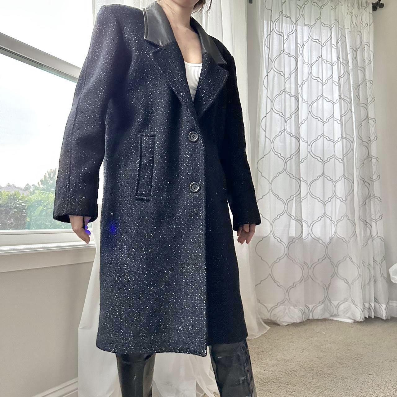 Women's Black and White Coat