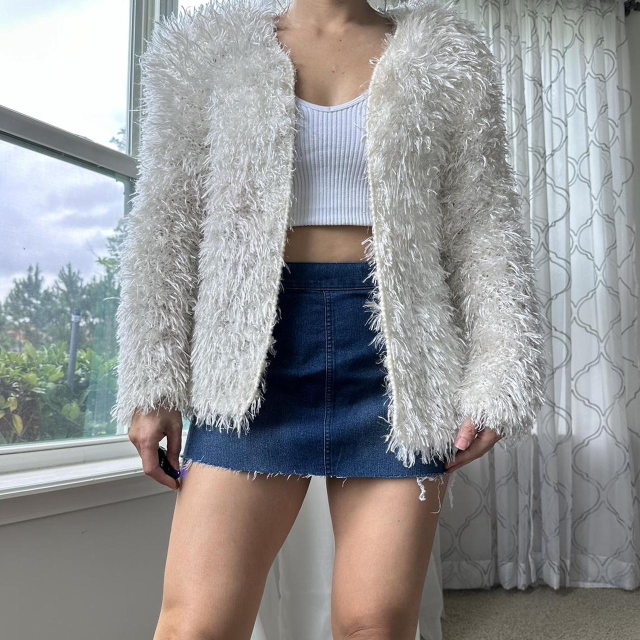 Women's White and Cream Jacket