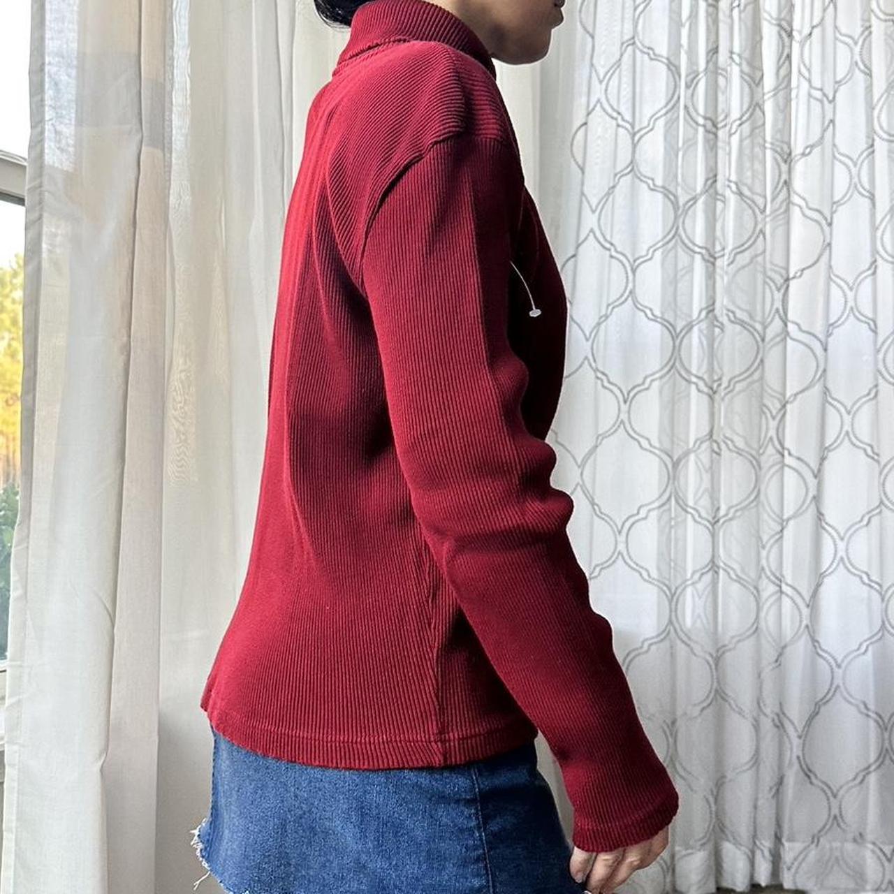 Ralph Lauren Women's Red and Burgundy Jumper