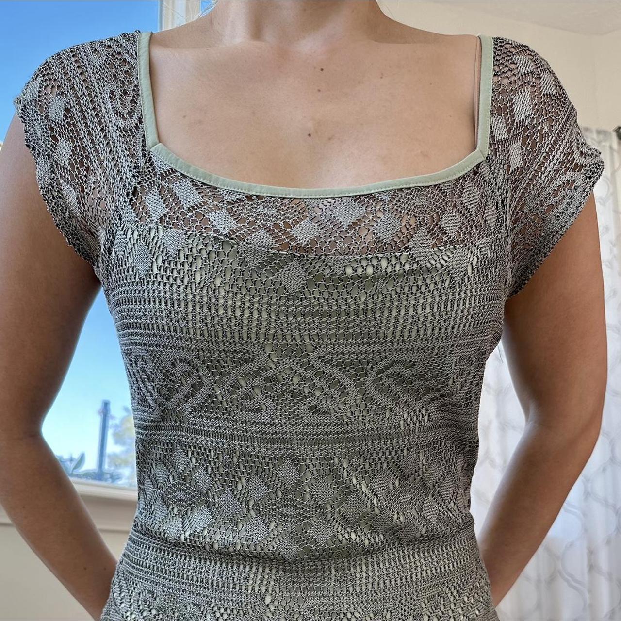 Women's Green and Black Dress