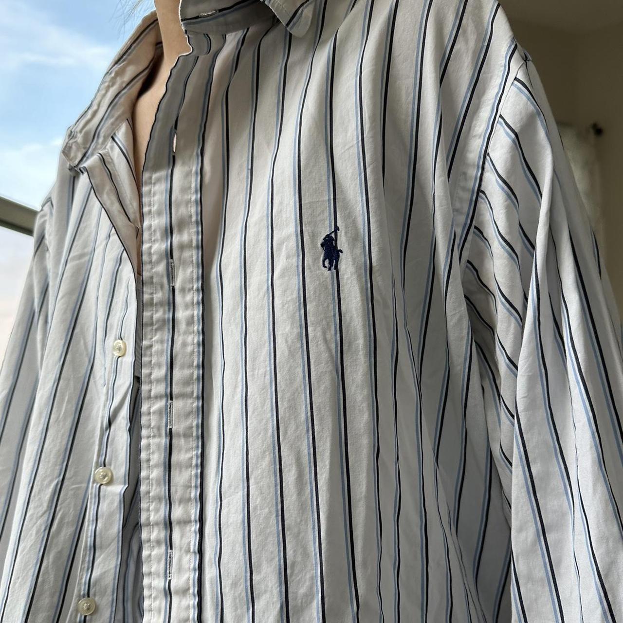 Ralph Lauren Women's Blue and White Shirt