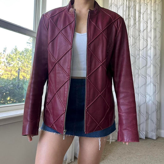 Mossimo Women's Burgundy and Red Jacket