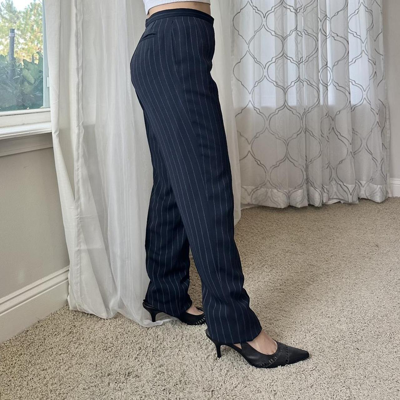 Harvé Benard Women's Navy and White Trousers