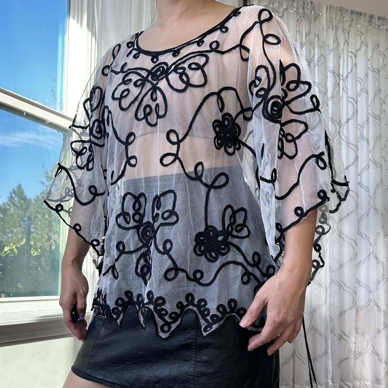 Women's Black and White Coat
