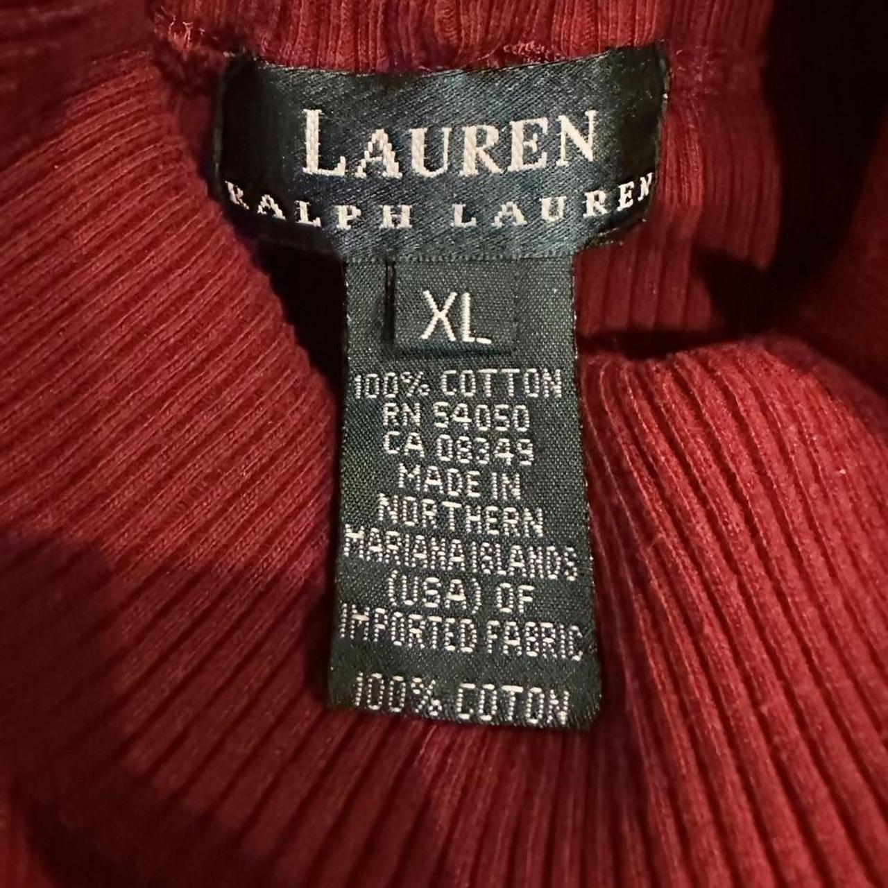 Ralph Lauren Women's Red and Burgundy Jumper