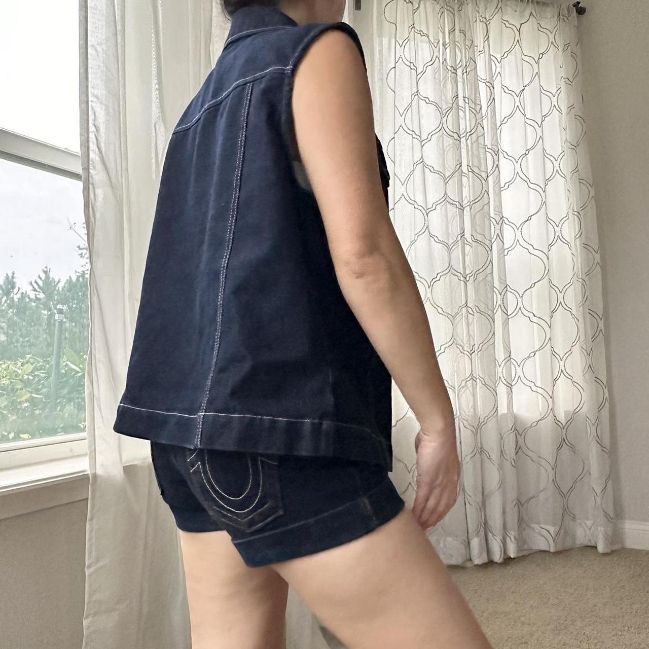 New York & Company Women's Navy and Blue Gilet