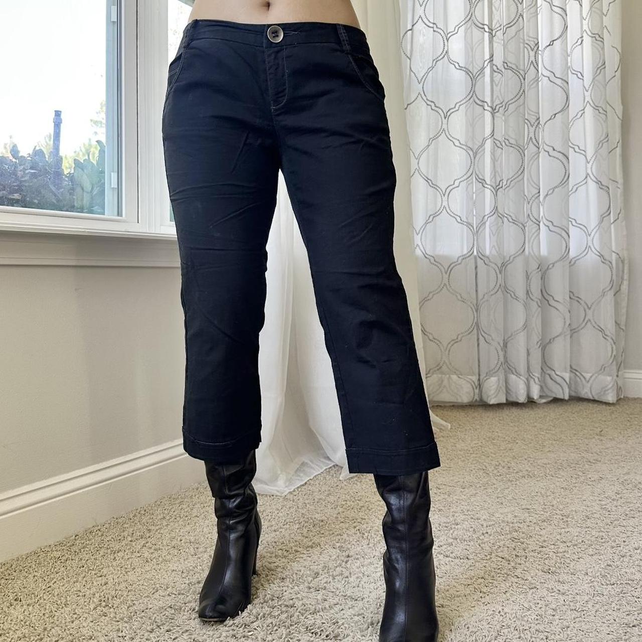 DKNY Women's Black and Grey Trousers