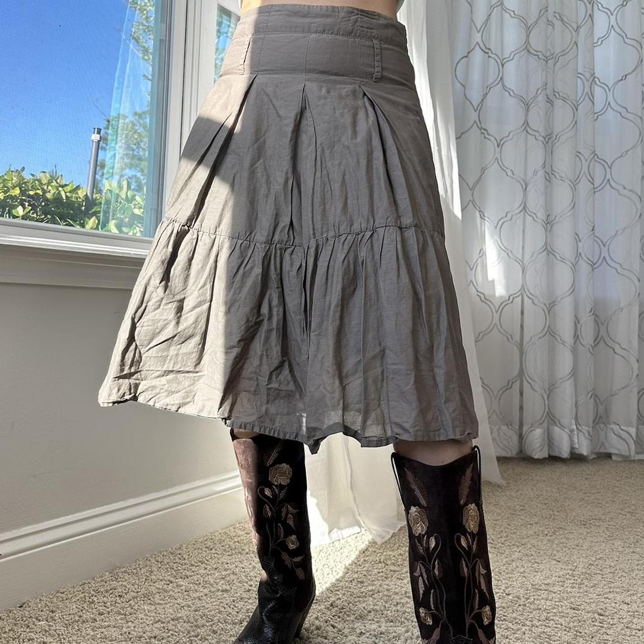 Women's Brown and Khaki Skirt