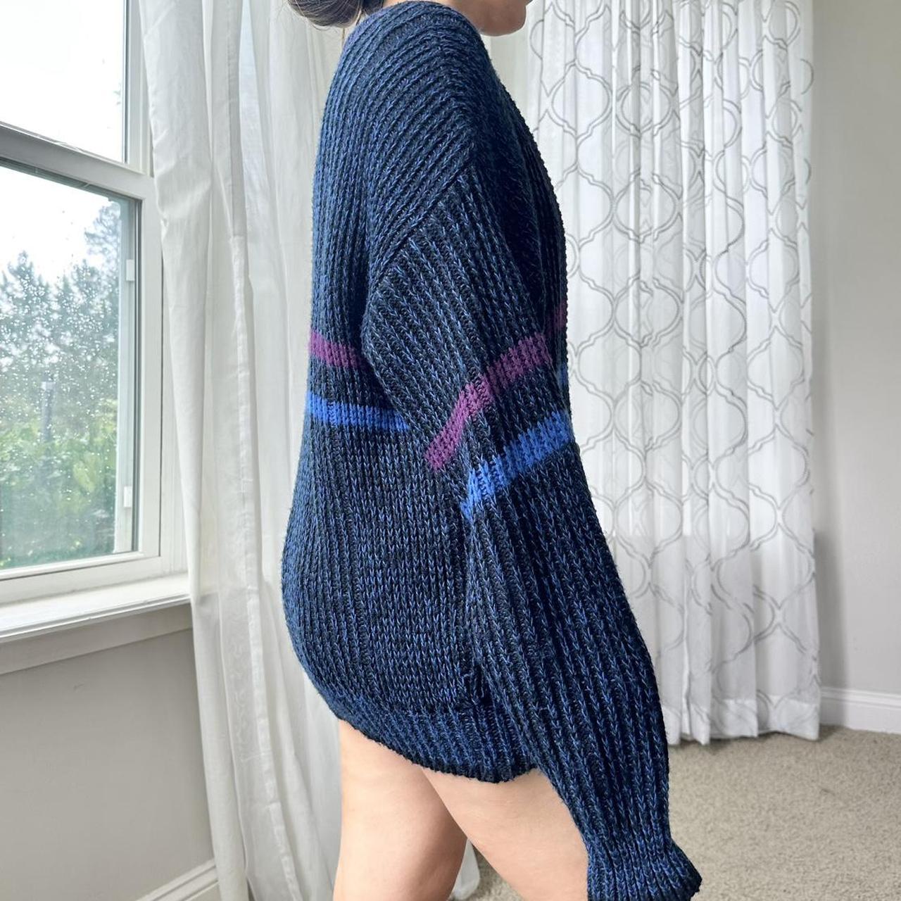 Women's Blue and Purple Cardigan