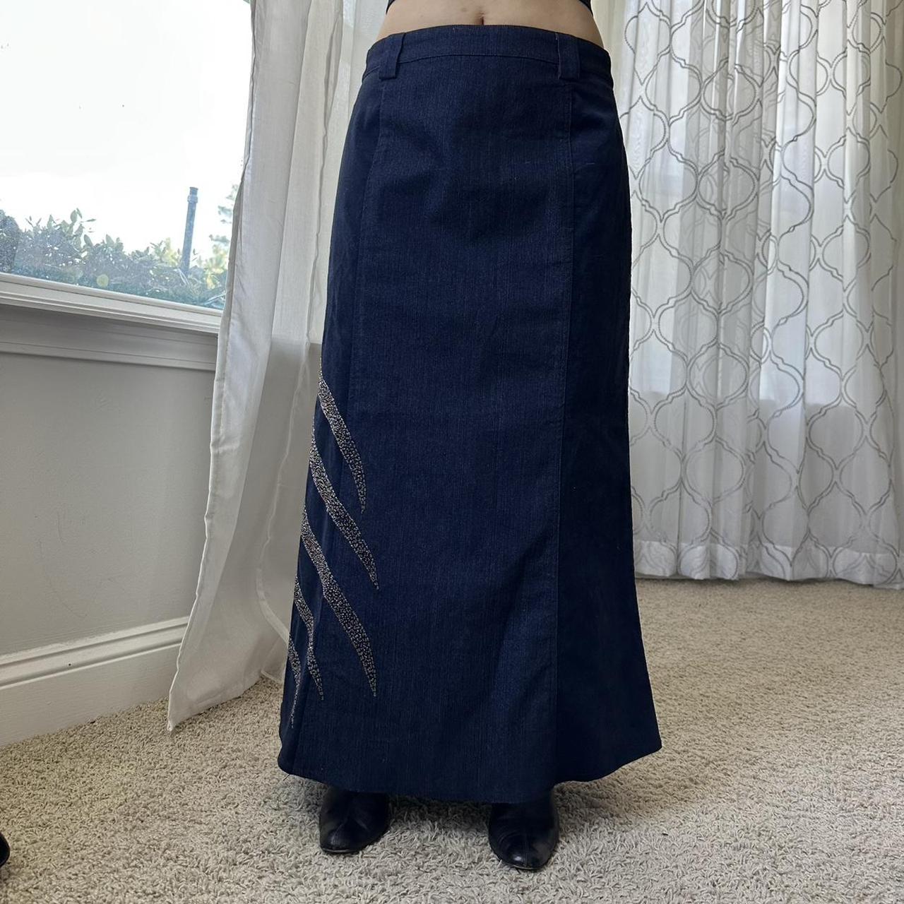 Women's Navy and Blue Skirt