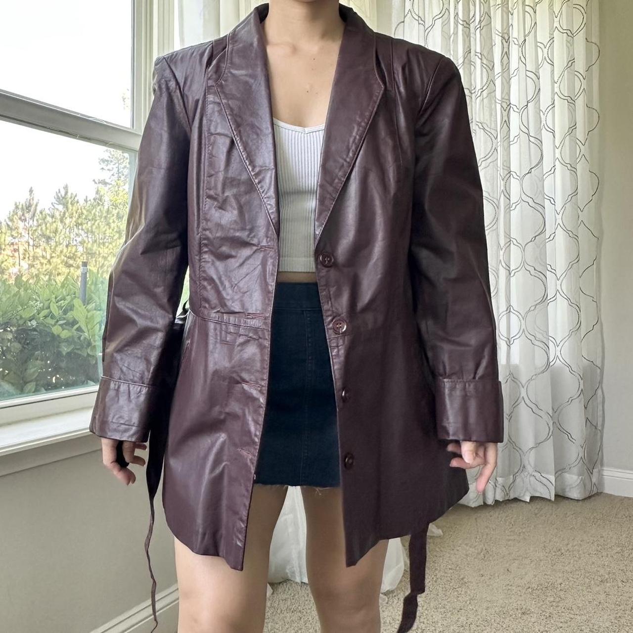 Women's Brown and Burgundy Jacket