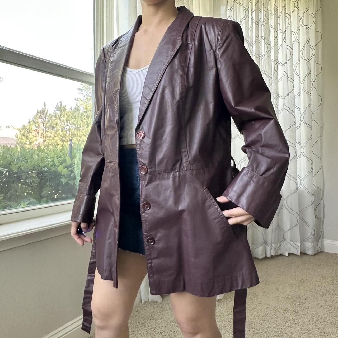 Women's Brown and Burgundy Jacket