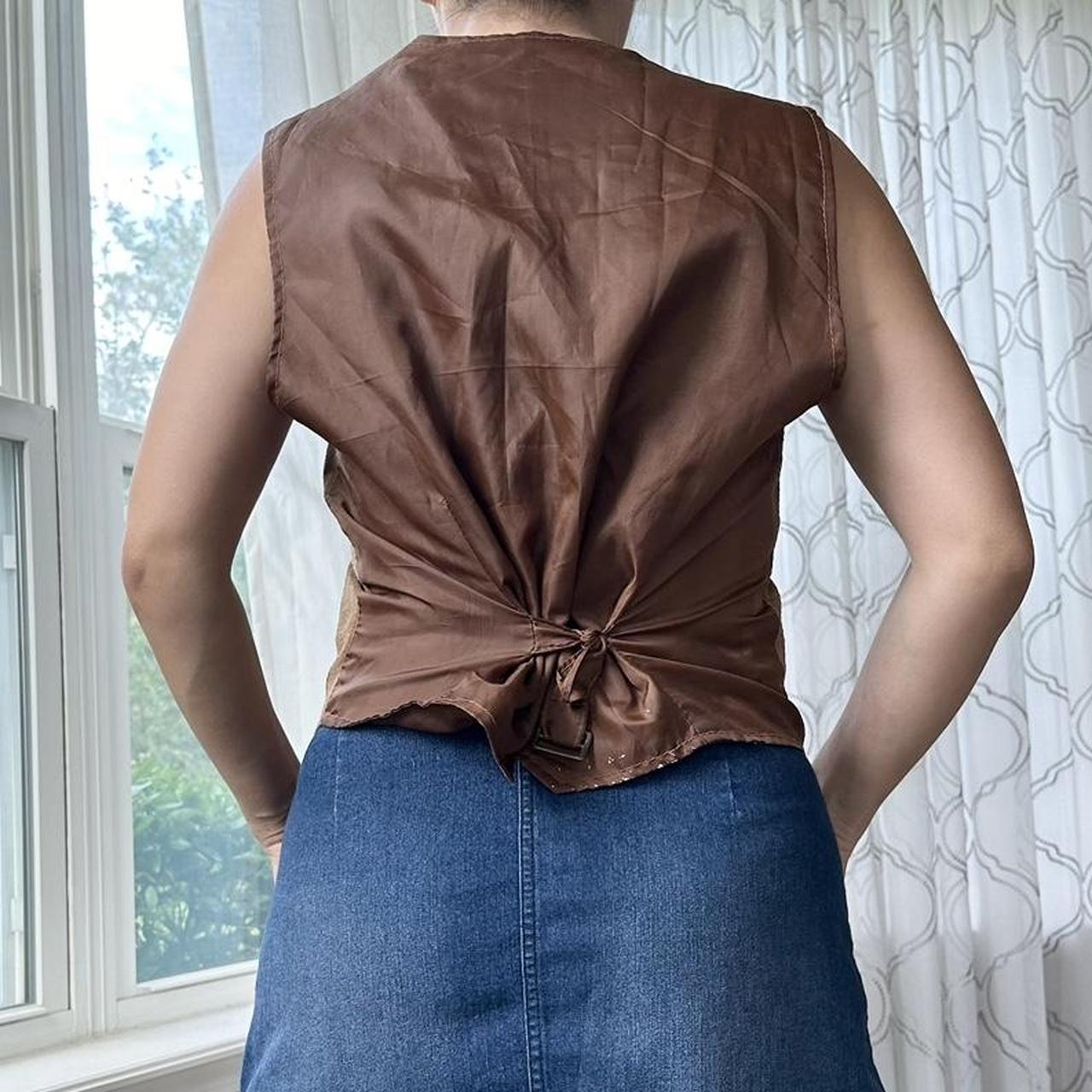 Women's Tan and Brown Gilet