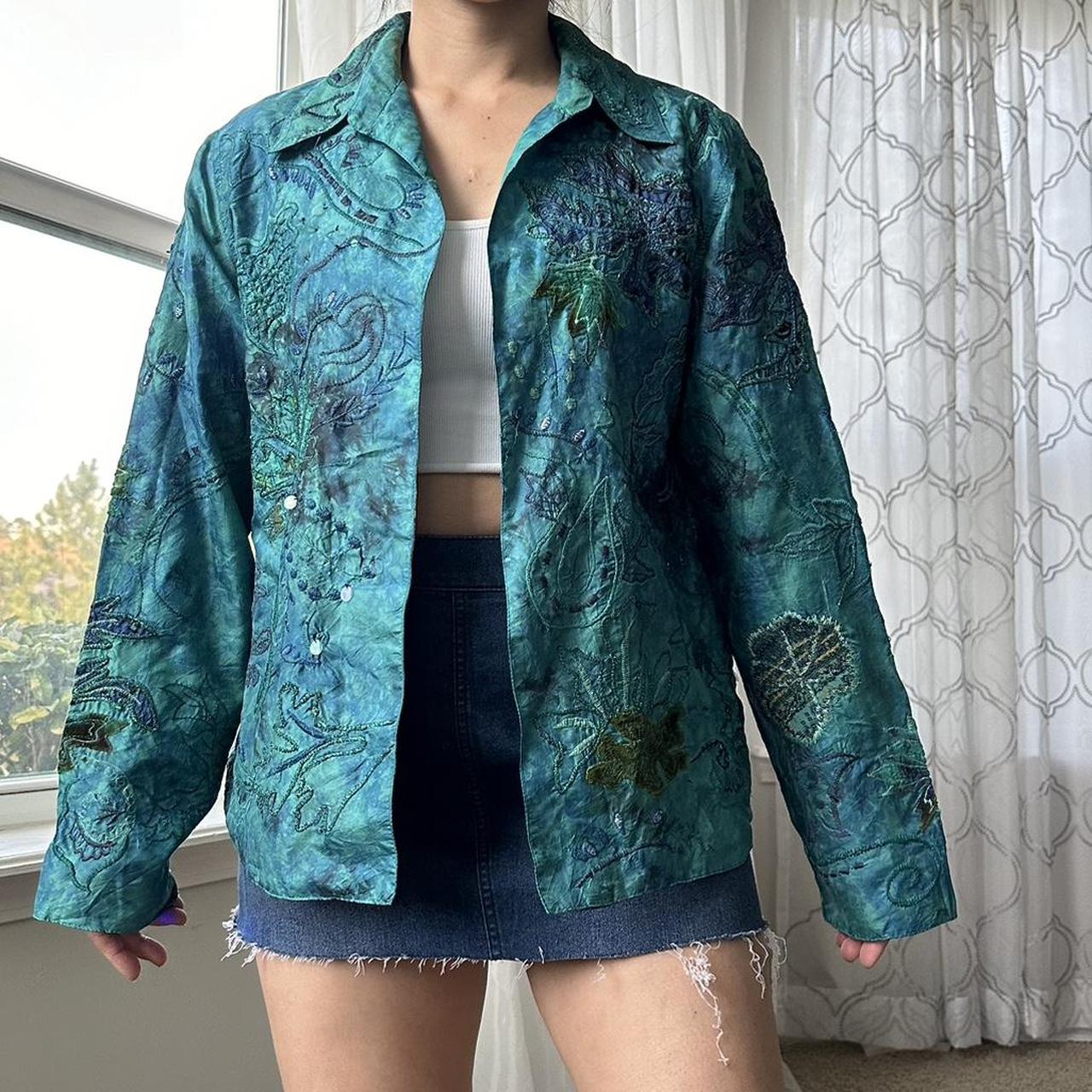 Chico's Women's Green and Blue Jacket