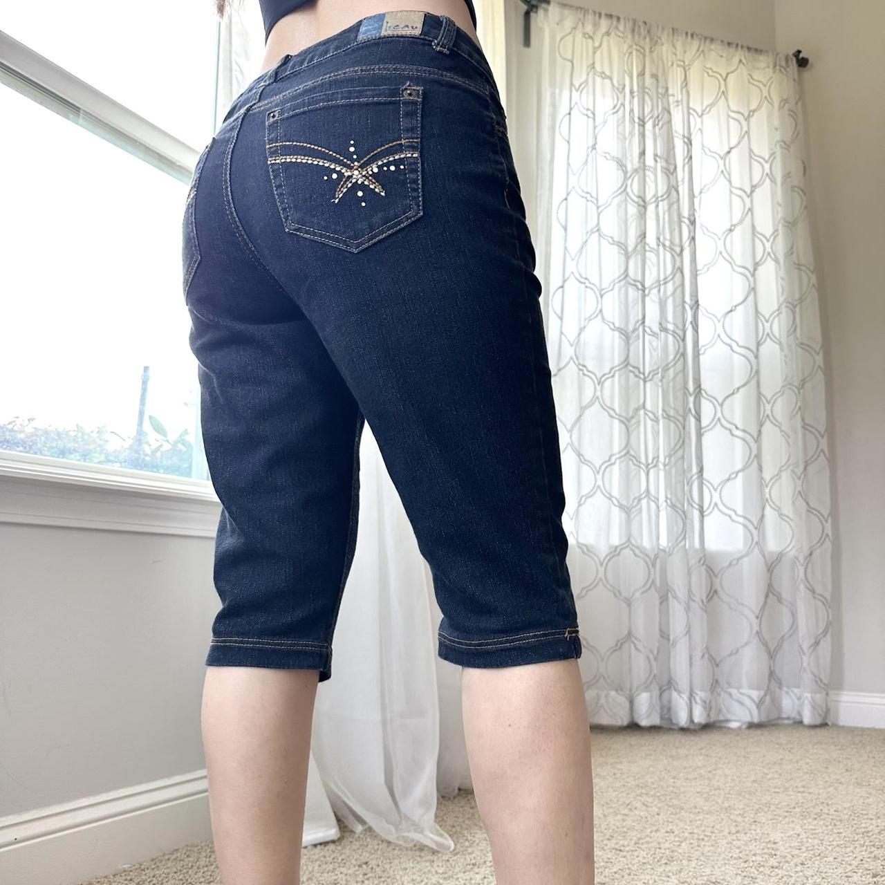 Women's Navy and Tan Jeans