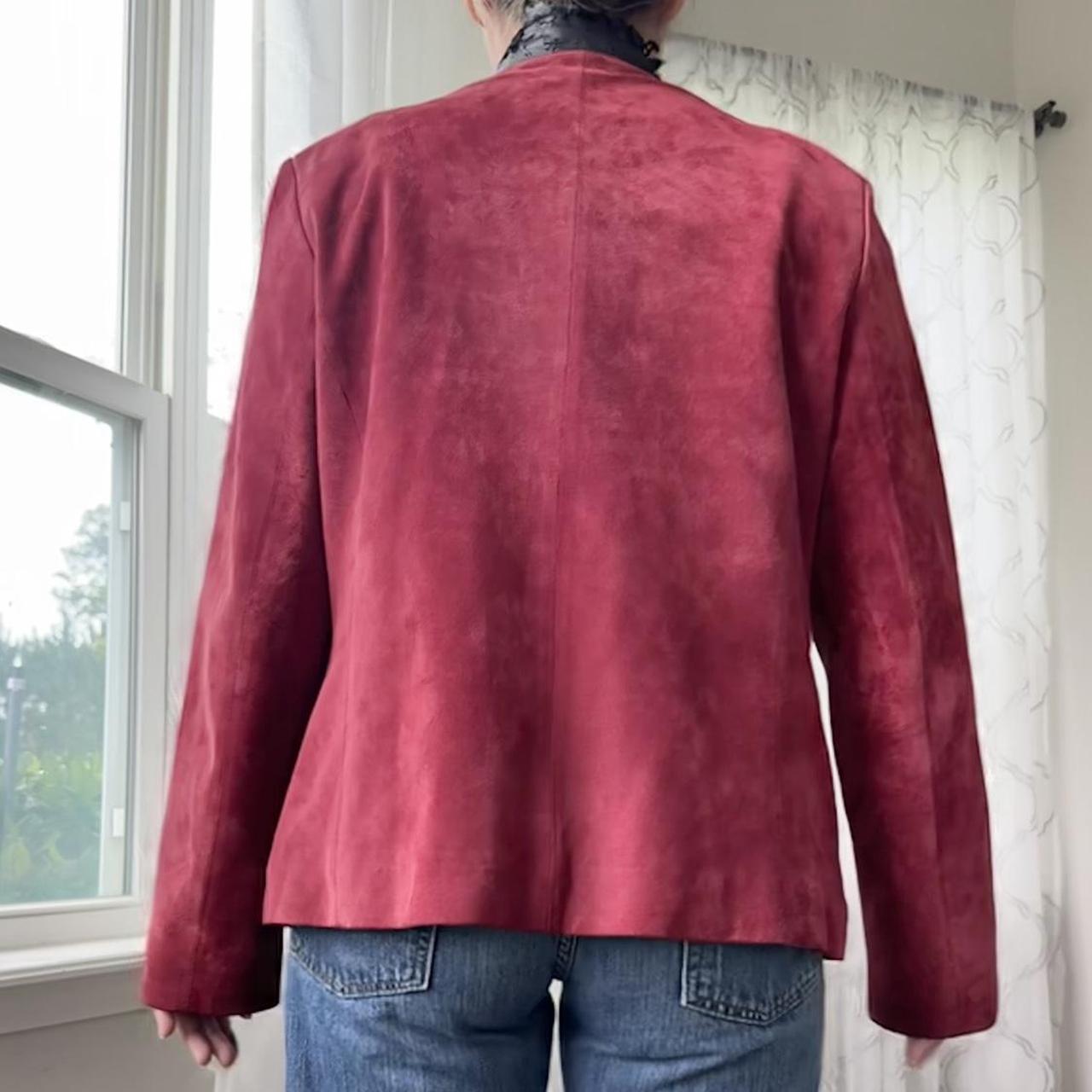 Women's Burgundy and Black Jacket