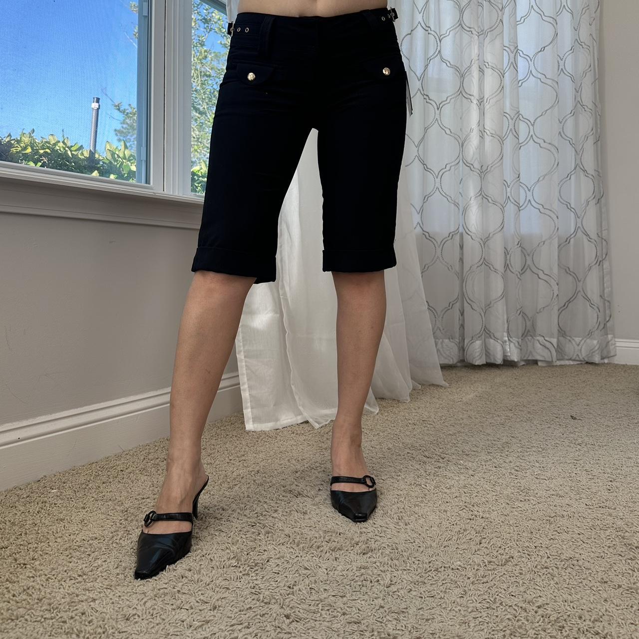 Women's Black and Gold Trousers
