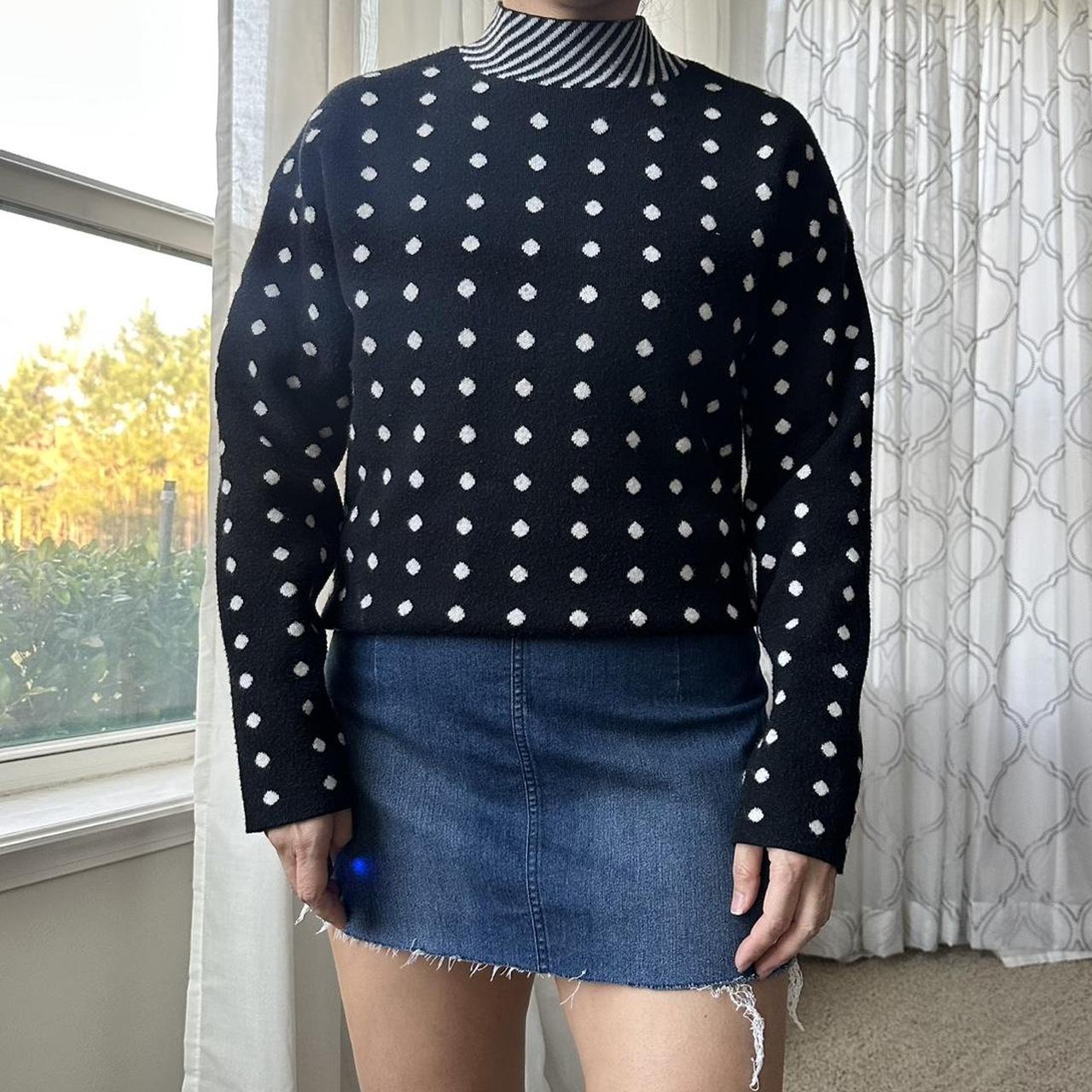 Anthropologie Women's Black and White Jumper