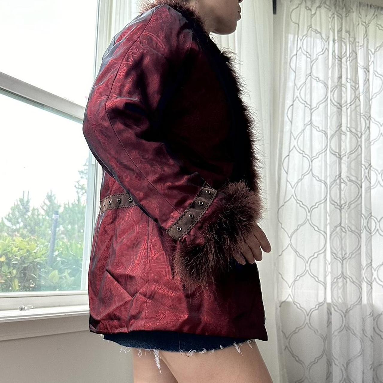 Women's Red and Brown Jacket