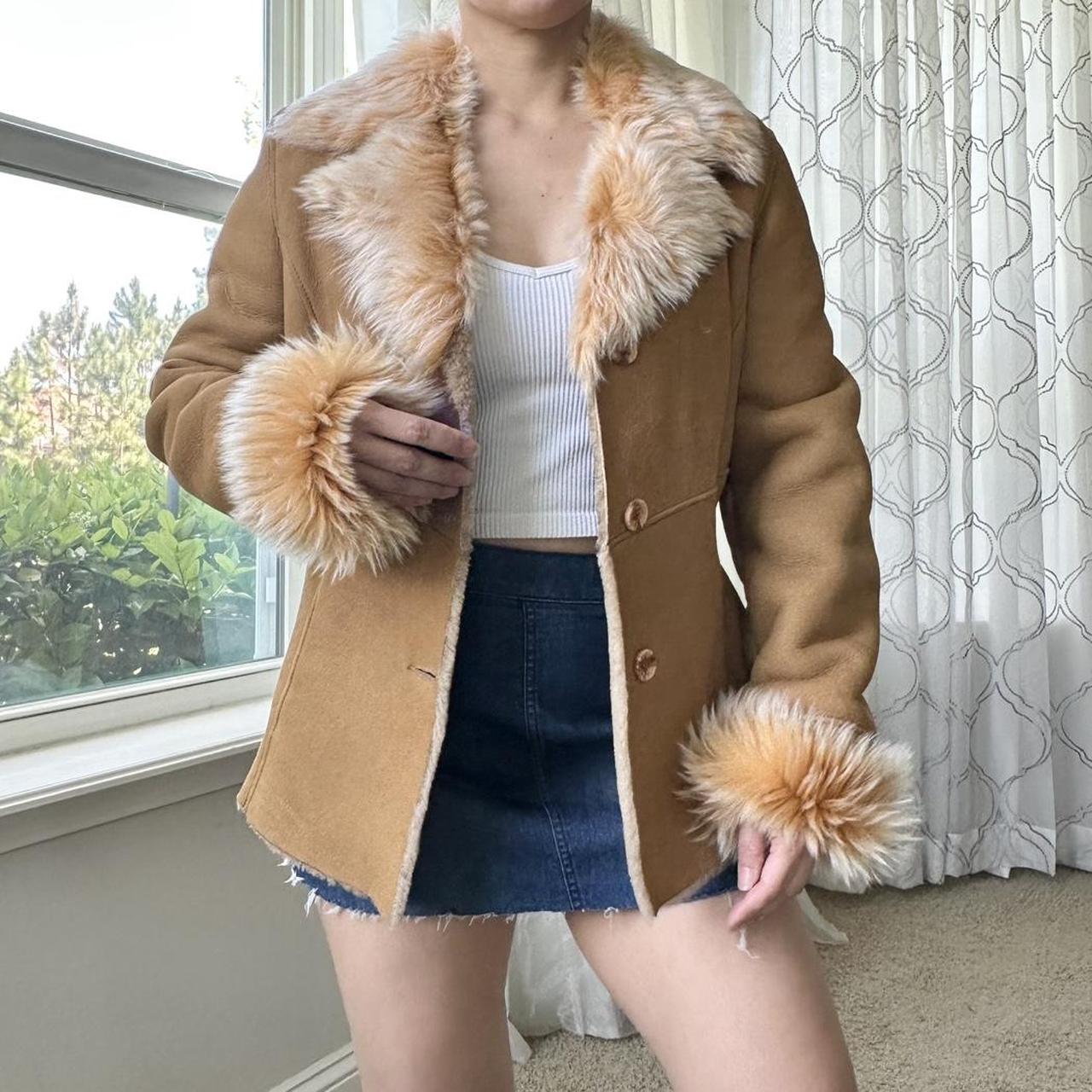 Women's Tan and Cream Jacket