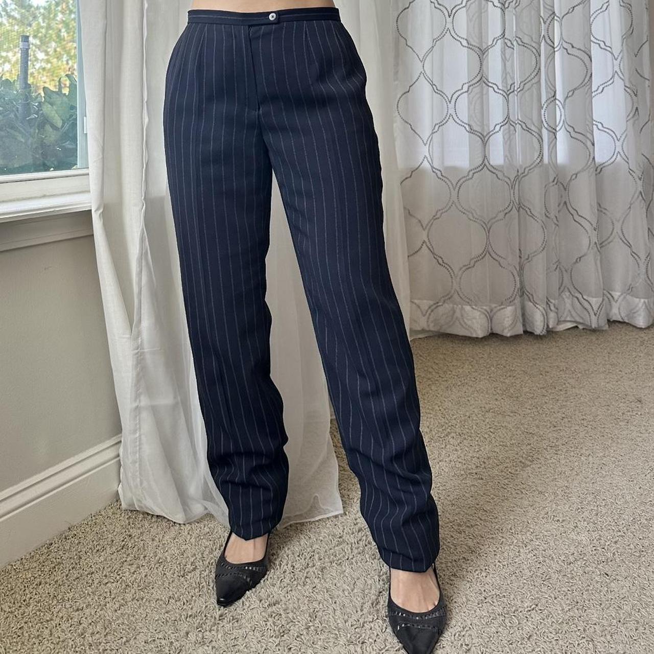 Harvé Benard Women's Navy and White Trousers
